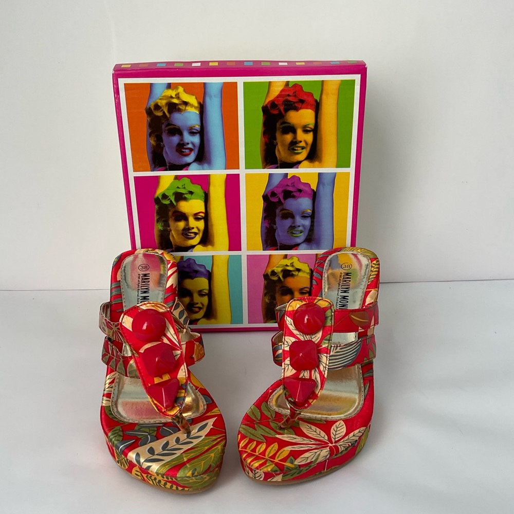 NWT/in Box Women’s Marilyn by Shoesy Colorful Wedge Sandals
